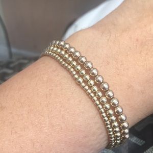 NEW! 3 BRACELETS:2mm ,3mm, 4mm Gold Filled Beads